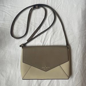 Kate Spade Tan/Grey Crossbody Envelope Bag